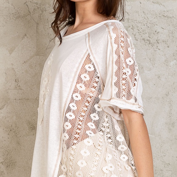 POL Luxury Boutique Brand T-shirt Ivory - Picture 2 of 4